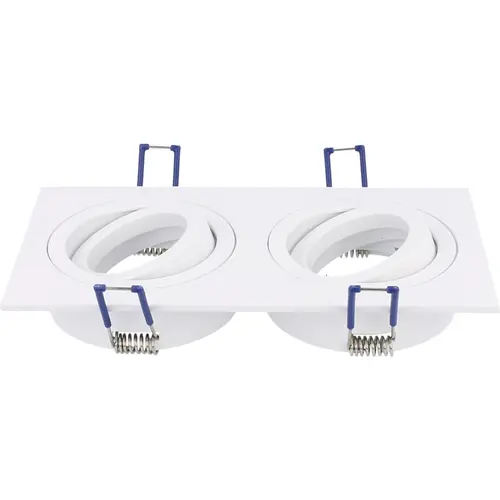 Yphix 50117222 Inbouwspot GU10 Torino dubbel wit kantelbaar met klemveren exclusief lichtbron