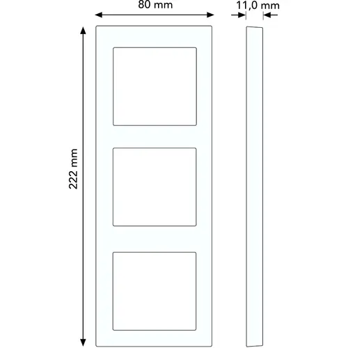 Busch-Jaeger 1723-884K afdekraam 3-voudig Future Linear studiowit mat