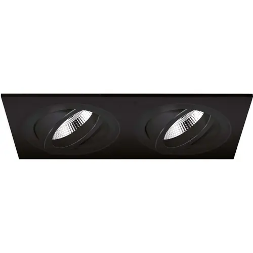 Yphix 50117223 Inbouwspot GU10 Torino dubbel zwart kantelbaar met klemveren exclusief lichtbron