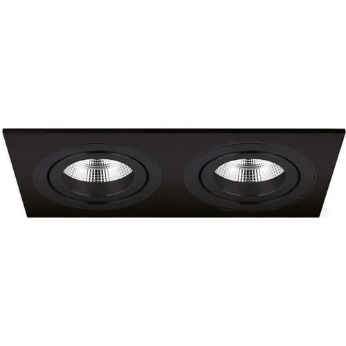 Yphix 50117223 Inbouwspot GU10 Torino dubbel zwart kantelbaar met klemveren exclusief lichtbron