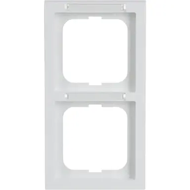 Busch-Jaeger 1722-184 NSK afdekraam 2-voudig verticaal met tekstvenster Future Linear studiowit glans