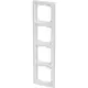 Busch-Jaeger 1724-184 NSK afdekraam 4-voudig verticaal met tekstvenster Future Linear studiowit glans