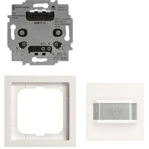 Busch-Jaeger 64762 UJ-84 bewegingsmelder met comfort-sensor en selectlens compleet Future Linear studiowit glans