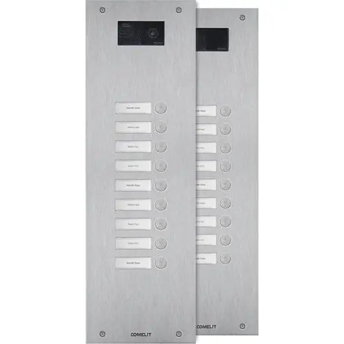 Comelit IX0109U deurbelpaneel SteelSwitch 9 drukknoppen inbouw IP54 geborsteld RVS