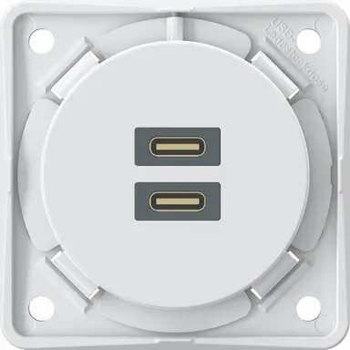 Berker 926302509 Integro Flow USB-lader met 2x USB-C wit