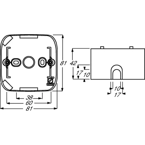 Busch-Jaeger 1701-214 opbouwbak 1-voudig Reflex SI
