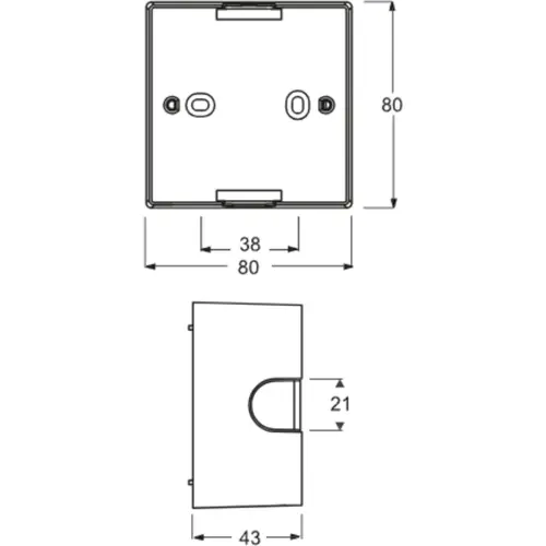 Busch-Jaeger 1701-885 opbouwbak 1-voudig Future Linear zwart mat