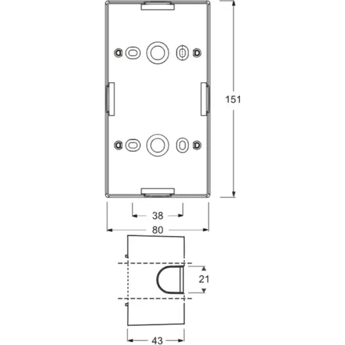 Busch-Jaeger 1702-84 opbouwbak 2-voudig Future Linear studiowit glans