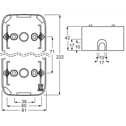 Busch-Jaeger 1703-214 opbouwbak 3-voudig Reflex SI