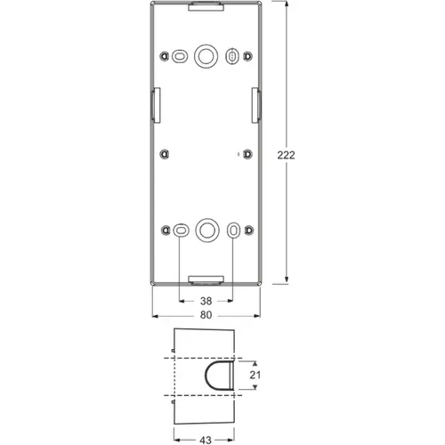 Busch-Jaeger 1703-885 opbouwbak 3-voudig Future Linear zwart mat