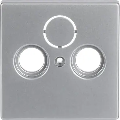 Busch-Jaeger 1743-83 centraalplaat antenne/COAX wandcontactdoos Future Linear aluzilver mat