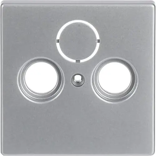 Busch-Jaeger 1743-83 centraalplaat antenne/COAX wandcontactdoos Future Linear aluzilver mat