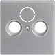 Busch-Jaeger 1743-83 centraalplaat antenne/COAX wandcontactdoos Future Linear aluzilver mat