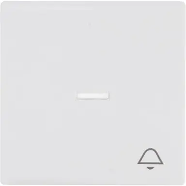 Busch-Jaeger 1789 KI-884 schakelwip met controlevenster en symbool bel Future Linear studiowit mat