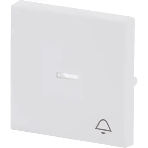 Busch-Jaeger 1789 KI-884 schakelwip met controlevenster en symbool bel Future Linear studiowit mat