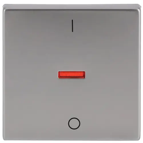 Busch-Jaeger 1788-866 schakelwip met rood controlevenster en opdruk 0–1 Pure Stainless Steel