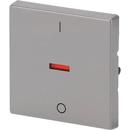 Busch-Jaeger 1788-866 schakelwip met rood controlevenster en opdruk 0–1 Pure Stainless Steel