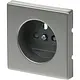 Busch-Jaeger 2399 UCKS-866 centraalplaat voor wandcontactdoos met penaarde Pure Stainless Steel