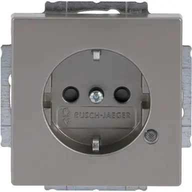 Busch-Jaeger 20 EUCBL-866 wandcontactdoos randaarde Safety+ met LED-controleverlichting Pure Stainless Steel