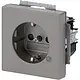 Busch-Jaeger 20 EUCBL-866 wandcontactdoos randaarde Safety+ met LED-controleverlichting Pure Stainless Steel