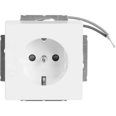 Busch-Jaeger 20 EUCBLI-84 wandcontactdoos randaarde Safety+ met LED-oriëntatieverlichting Future Linear studiowit glans