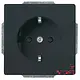 Busch-Jaeger 20 EUCBLI-81 wandcontactdoos randaarde Safety+ met LED-oriëntatieverlichting Future Linear antraciet glans
