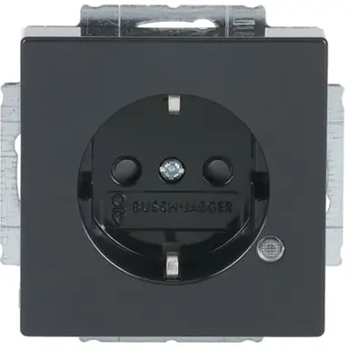 Busch-Jaeger 20 EUCBL-81 wandcontactdoos randaarde Safety+ met LED-controleverlichting Future Linear antraciet glans