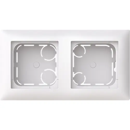 Busch-Jaeger 1712 F-914 vlakke opbouwbak 2-voudig inclusief afdekraam Balance SI wit glans
