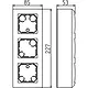 Busch-Jaeger 1713-914 opbouwbak 3-voudig inclusief afdekraam Balance SI wit glans