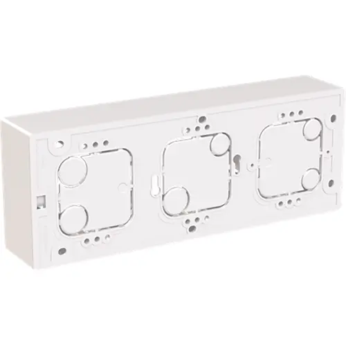 Busch-Jaeger 1713-914 opbouwbak 3-voudig inclusief afdekraam Balance SI wit glans
