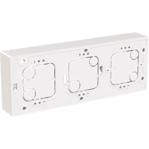 Busch-Jaeger 1713 F-914 vlakke opbouwbak 3-voudig inclusief afdekraam Balance SI wit glans