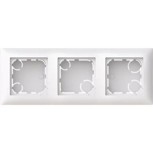 Busch-Jaeger 1713 F-914 vlakke opbouwbak 3-voudig inclusief afdekraam Balance SI wit glans