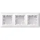 Busch-Jaeger 1713 F-914 vlakke opbouwbak 3-voudig inclusief afdekraam Balance SI wit glans
