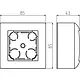 Busch-Jaeger 1711 F-915 vlakke opbouwbak 1-voudig inclusief afdekraam Balance SI zwart mat