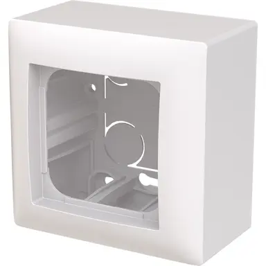 Busch-Jaeger 1711-914 opbouwbak 1-voudig inclusief afdekraam Balance SI wit glans