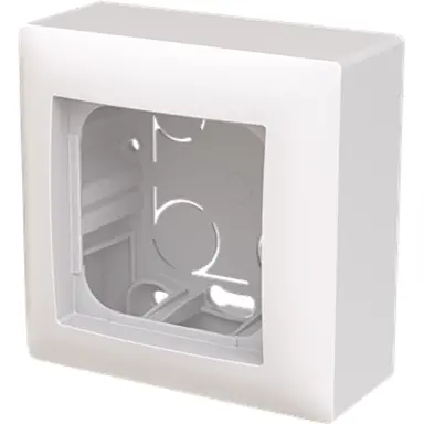 Busch-Jaeger 1711 F-914 vlakke opbouwbak 1-voudig inclusief afdekraam Balance SI wit glans