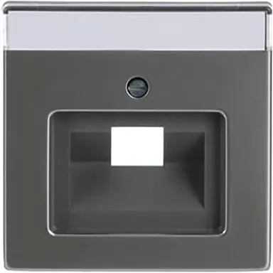 Busch-Jaeger 1803-866 centraalplaat RJ45 wandcontactdoos 1-voudig Pure Stainless Steel