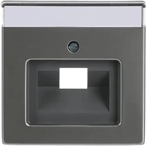 Busch-Jaeger 1803-866 centraalplaat RJ45 wandcontactdoos 1-voudig Pure Stainless Steel