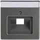 Busch-Jaeger 1803-866 centraalplaat RJ45 wandcontactdoos 1-voudig Pure Stainless Steel