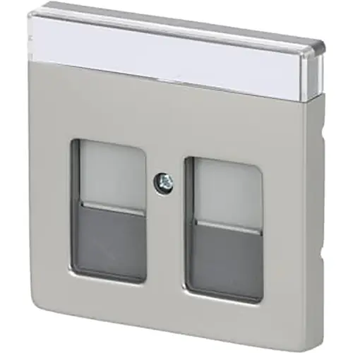 Busch-Jaeger 1800-866 centraalplaat modular jack 2-voudig Pure Stainless Steel