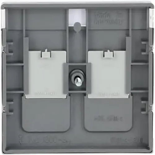 Busch-Jaeger 1800-866 centraalplaat modular jack 2-voudig Pure Stainless Steel