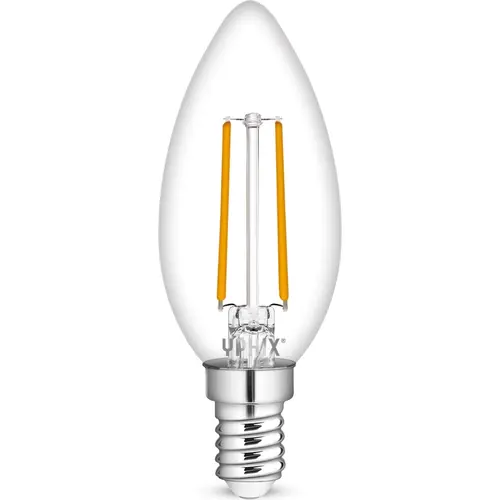 Yphix 50510601 LED-lamp filament E14 kaars B35 2-3W 250lm 35x98mm 27mA 100lm/W 2700K helder