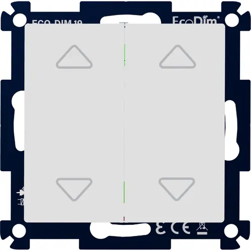 EcoDim ECO-DIM.19 duo-tastdimmer LED 2x 0-200W incl. witte en zwarte knop RCL