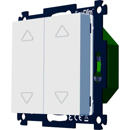 EcoDim ECO-DIM.19 duo-tastdimmer LED 2x 0-200W incl. witte en zwarte knop RCL