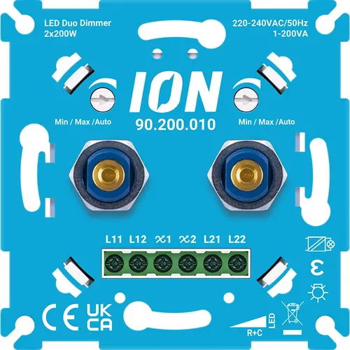 ION 90.200.010 led duo dimmer 2x200 watt