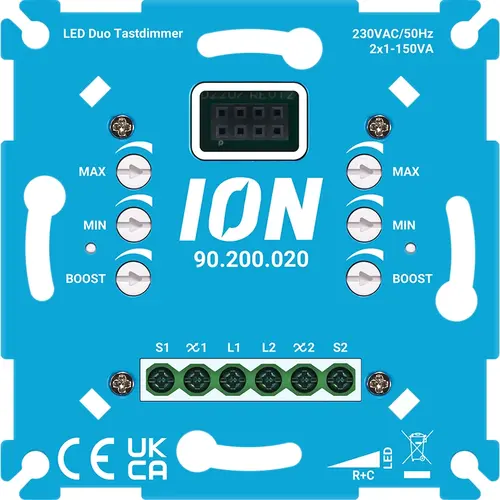 ION 90.200.020 led duo tastdimmer 2x150 watt