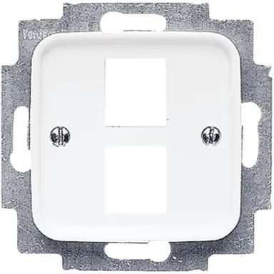 Busch-Jaeger 2561-02-214 centraalplaat + draagring 2x modular jack Reflex SI
