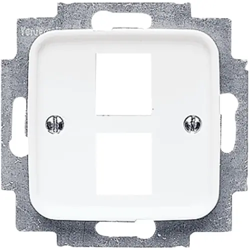 Busch-Jaeger 2561-02-214 centraalplaat + draagring 2x modular jack Reflex SI