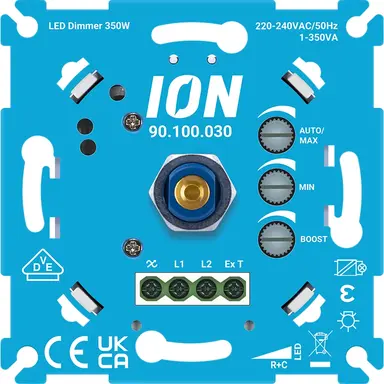 ION 90.100.030 universele LED-dimmer 0,3-350 watt RC met boostfunctie