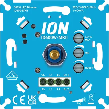 ION 90.100.040 universele LED-dimmer 0,3-600 watt RC met boostfunctie